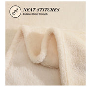 Howarmer M5TZ13M0251-1 Large Off-White Fleece Blankets, Off-White, 90x108 Inches - King