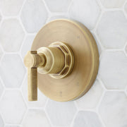 Signature Hardware 485507 Greyfield Pressure Balanced Valve Trim - Less Valve, Aged Brass