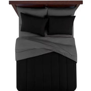Mainstays Black 7 Pc Bed in a Bag Comforter Set with Sheets K