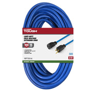Hyper Tough 100FT 16 AWG Cold-Weather Resistant Indoor/Outdoor Extension Cord, 3-Prong Single Outlet, Blue
