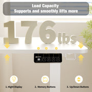 Ergomaker L-Shaped Electric Standing Desk, Height Adjustable 28.7-46.5 in, 50.8 x 50.8 in, White, SM303