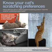 PetFusion 3-Sided Vertical Cat Scratcher Pad Lounge, Multiple Angles, 6 Usable Surfaces, Slate Grey