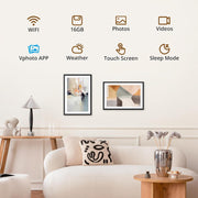 Dragon Touch 10 Inch Digital Picture Frame, 16GB Storage, WiFi, IPS HD Touchscreen, Auto Rotation, Wall Mountable, Black, K10