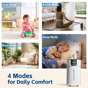 Dhole HD-306A 16L Large Room Whole House Dual Mist Output Warm Mist Humidifier