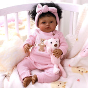 RSG Realistic Sweet Gallery Lifelike Reborn Baby Doll, 17 Inch, Full Body Cloth, Poseable Limbs, Includes Pacifier, Nursing Bottle, Clothes Set, Gift Box
