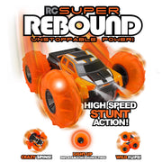 New Bright Super Rebound Battery Remote Control Orange Stunt Vehicle