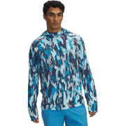 Under Armour Fish Elite Printed Athletic Hoodie for Men, UPF 40 Sun Protection, Lightweight Breathable White/Castlerock, Large, 6000958-100-LG