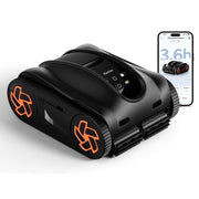 IGarden Robotic Pool Cleaner K36, Cordless Automatic Pool Vacuum Robot with Turbo Suction, Smart 3D Navigation, Touchscreen Control, Self-Parking, 220 Min Runtime, Black