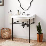 Signature Hardware SH663002MB Brass Console Stand for 30