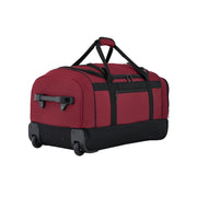 Protege Everyday Journey 25 in. Medium Rolling Duffel Bag, Red, Durable Polyester, Inline Skate Wheels, Telescopic Handle, Lockable Zippers, WM-98725-630