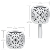 Oxygenics Arc Chrome Combo Shower Head, Dual Spray Faces, 80 High-Pressure Settings, 72-Inch Stainless Steel Hose, Chrome Finish, 77388
