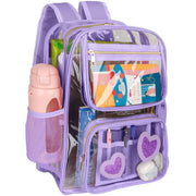 DAKIMOE Clear Backpack Heavy Duty Stadium, Purple
