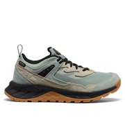 KEEN Women's Hightrail Low Waterproof Hiking Shoes, Durable Leather, Lightweight Cushioning, Iceberg Green/Abbey Stone, 9.5