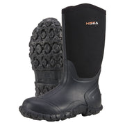 HISEA Men's Mid Rain Boots Waterproof Rubber Boots for Men Muck Mud Boots Outdoor, Size: 11, Black - Comfortable