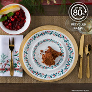 Corelle Winter Berries 18-Piece Dinnerware Set, Chip Resistant Triple-Layer Glass, Microwave and Dishwasher Safe, Service for 6, 1152589