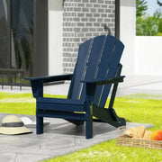 Westintrends WWT00026 Outdoor Folding HDPE Adirondack Chair, Count: 1, Navy Blue