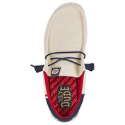 HEYDUDE Wally Funk Americana Canvas Shoes for Men - Off White - 10M