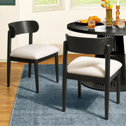 Beautiful BE64250047100A5 Drew Dining Room Chair by Drew Barrymore, Rich Black Finish, 2 Pack