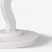 Mainstays Kids Wood Wavy Nightstand Side Table, Brilliant White, Rubberwood, 15.75 in x 15.75 in x 19.69 in, MS6503975471KI