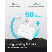 ANFIER M6S Language Translator Earbuds, White