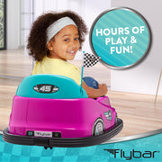 Flybar FB25020AE Kid Trax 6V Bumper Car Ride-On Toy, Pink