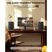 MEVOSTO Active Bookshelf Speakers, Wooden Cabinet, 5