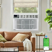 Ktaxon 8,000 BTU 115-Volt Window Air Conditioner With WiFi And Eco Mode For Medium Rooms, White