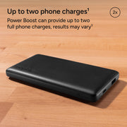 Mophie Power Boost Portable Charger, 10000mAh Battery, USB-A and USB-C Ports, Black