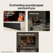 LG SG10TY 3.1-Channel Soundbar with Wireless Subwoofer, Dolby Atmos, DTS:X, WOW Orchestra, Ultra-Slim One Wall Design, Black