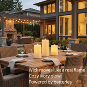 Outdoor Flameless LED Candle, 3-Pack