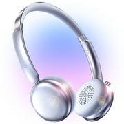VEATOOL Mini Go Wireless Retro On-Ear Headphones, Bluetooth 5.4, ANC, LDAC Hi-Res Audio, 100 Hours Playtime, Lightweight Foldable, Silver