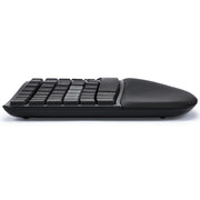 Kinesis mWave Ergonomic Mechanical Keyboard with Gateron Brown Switches, Bluetooth and USB-C Connectivity, Backlit Keys, Integrated Numeric Keypad, Black, KB150P-TAC