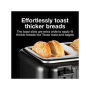 Proctor Silex Toaster with Wide Slots & Toast Boost, 4-Slice, Black