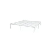 Mainstays MS20D1102214 14'' Heavy Duty Steel Slat Platform Bed Frame, King, White