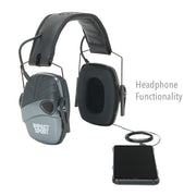 Howard Leight R-02532 Impact Sport Electronic Earmuffs with Auxiliary Input - Metallic Grey
