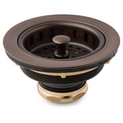 Signature Hardware SH171ORB 3-1/2 in. Brass Basket Strainer in Oil Rubbed Bronze