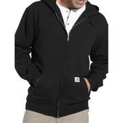 Carhartt Men's Midweight Hooded Zip-Front Sweatshirt, Black, Large Tall, K122-BLK