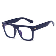XINGNIAN Thick Square Blue Reading Glasses, Anti-Blue Light Polycarbonate Lenses, Plastic Frame, +4.25 Magnification