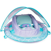 SwimWays Infant Baby Spring Float with Adjustable Sun Canopy, UPF 50+ Protection, Light Purple Mermaid, Medium, 6063764