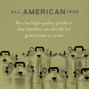 HogoR All American 1930 Pressure Cooker and Canner, 15.5qt Cast Aluminum, Silver, 3 Pressure Settings
