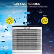 Airplus AP16-601EE Dehumidifiers 50 Pint Basements for Home up to 3500 Sq. Ft, 24 Hr Timer