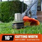 Senix 60V Max X6 Brushless Cordless String Trimmer, 16-Inch Cutting Diameter, Variable Speed, Lightweight Aluminum Shaft, 3Ah Battery and Charger Included