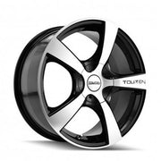 Touren TR9 3190 Black Machined Face Automotive Wheel, 16x7 in, Dual 4x100/4x114.3 Bolt Pattern, 42 mm Offset, 67.1 mm Center Bore