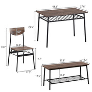 Ktaxon 6-Piece Dining Room Set Modern Kitchen Table Set