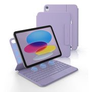 Dexnor iPad Keyboard Case with Backlit Multi-Touch Trackpad, Ultra-Thin Magnetic Detachable Folio, Purple, Compatible with iPad 11th Gen A16 11in and 10th Gen 10.9in, 3000542