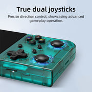 Anbernic RG 35XXPro Handheld Game Console, Linux System, 3.5-Inch IPS Display, Dual Joysticks, WiFi Bluetooth, Transparent Teal