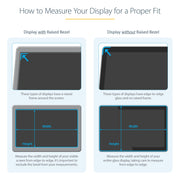 StarTech.com 27 Inch Monitor Privacy Screen Filter with Blue Light Reduction, Matte/Glossy Finish, 16:9 Widescreen, Transparent