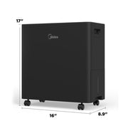 Midea 50 Pint Smart Access Dehumidifier with Built-In Pump, App and Voice Control, 4,500 Sq. Ft. Coverage, Black, MAD50PS1CWBL