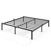 Bedsnus 14 Inch King Metal Platform Bed Frame, Heavy Duty, Black, Mattress Retainer Brackets, 14 Inch Clearance