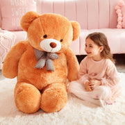Ikasa Giant Teddy Bear Stuffed Animal Plush Toy, Jumbo 47 in, Brown, Oversized Soft Plush